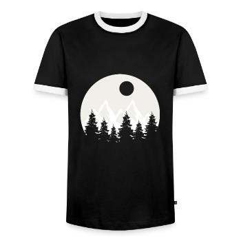 Travel - Männer Kontrast-T-Shirt - Schwarz/Weiß - Vorne - AI Model Female 172 light (172cm) & AI Model Male 178 light (178cm)