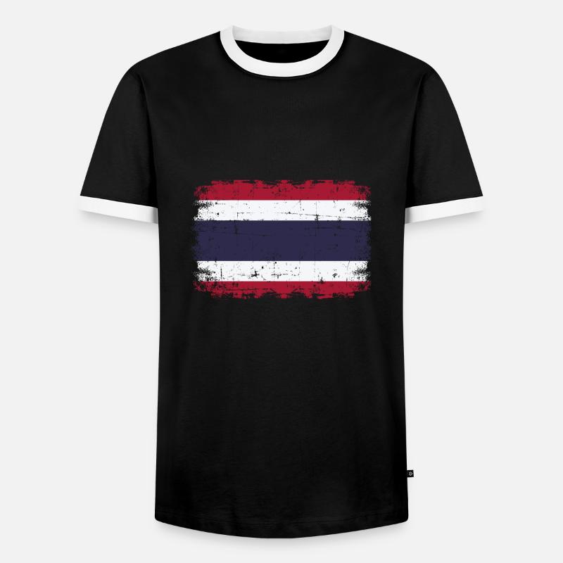 Thailand - Men's Ringer Shirt - black/white