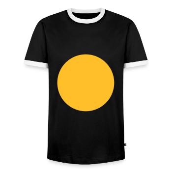 Kugel Geometrie - Männer Kontrast-T-Shirt - Schwarz/Weiß - Vorne - AI Model Female 172 light (172cm) & AI Model Male 178 light (178cm)