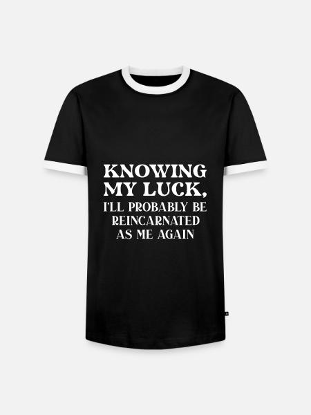 Réincarné comme moi - T-shirt contrasté Homme - noir/blanc