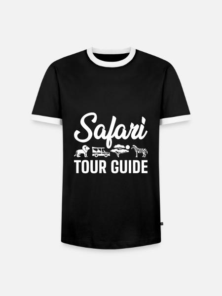 Safari Reiseleiter - Männer Kontrast-T-Shirt - Schwarz/Weiß
