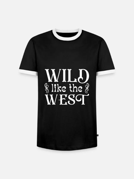 Sauvage comme l’Ouest - T-shirt contrasté Homme - noir/blanc