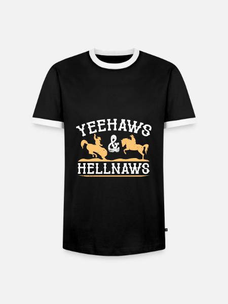 Yeehaws et Hellnaws - T-shirt contrasté Homme - noir/blanc