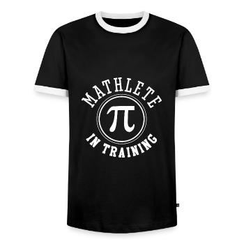 Mathlet im Training - Männer Kontrast-T-Shirt - Schwarz/Weiß - Vorne - AI Model Female 172 light (172cm) & AI Model Male 178 light (178cm)