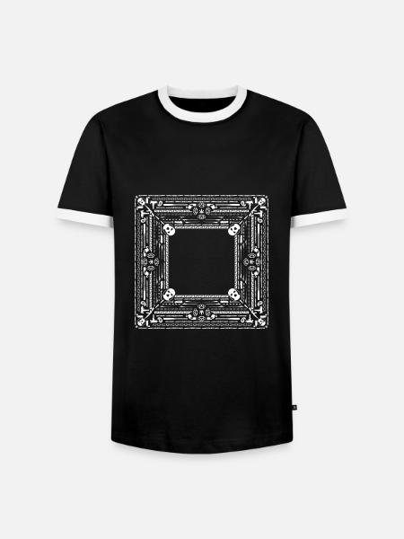 Bandana - Männer Kontrast-T-Shirt - Schwarz/Weiß