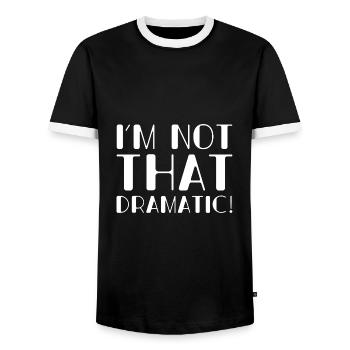 Je ne suis pas si dramatique - T-shirt contrasté Homme - noir/blanc - Devant - AI Model Female 172 light (172cm) & AI Model Male 178 light (178cm)