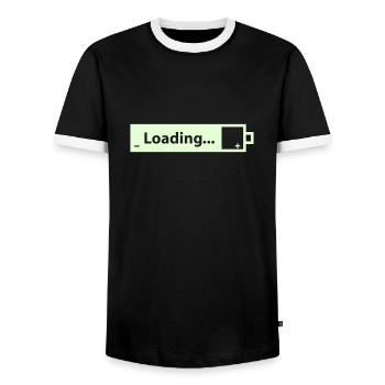 pile - T-shirt contrasté Homme - noir/blanc - Devant - AI Model Female 172 light (172cm) & AI Model Male 178 light (178cm)