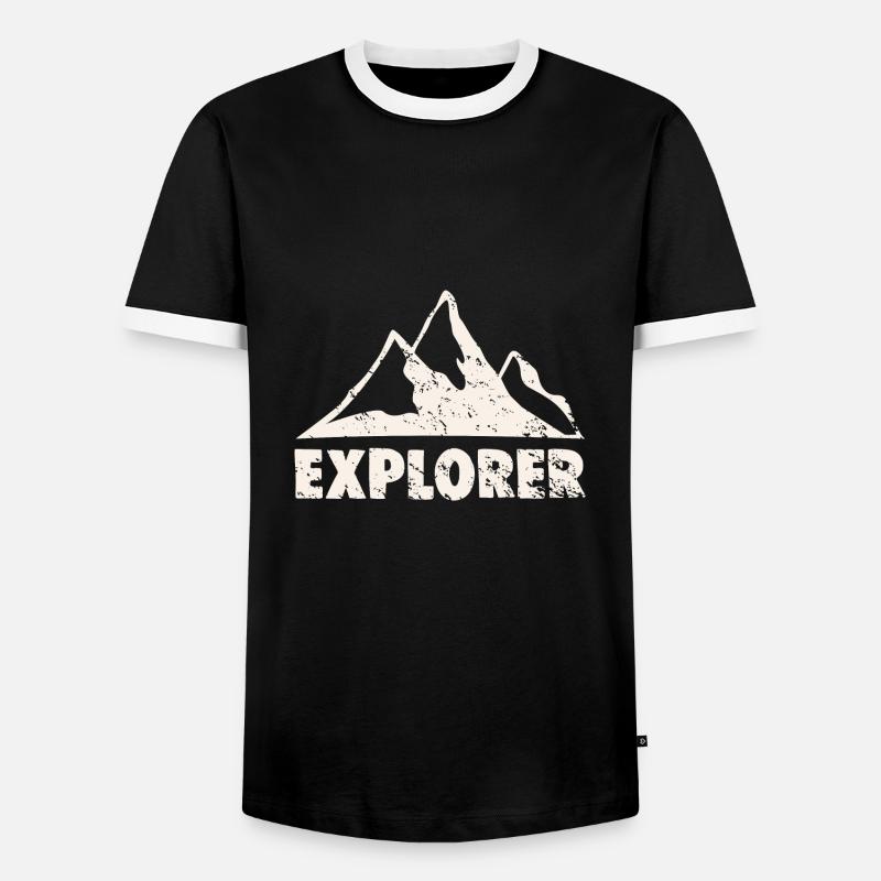 EXPLORER - Men's Ringer Shirt - black/white