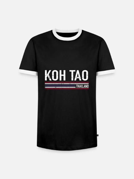 Koh Tao - Männer Kontrast-T-Shirt - Schwarz/Weiß