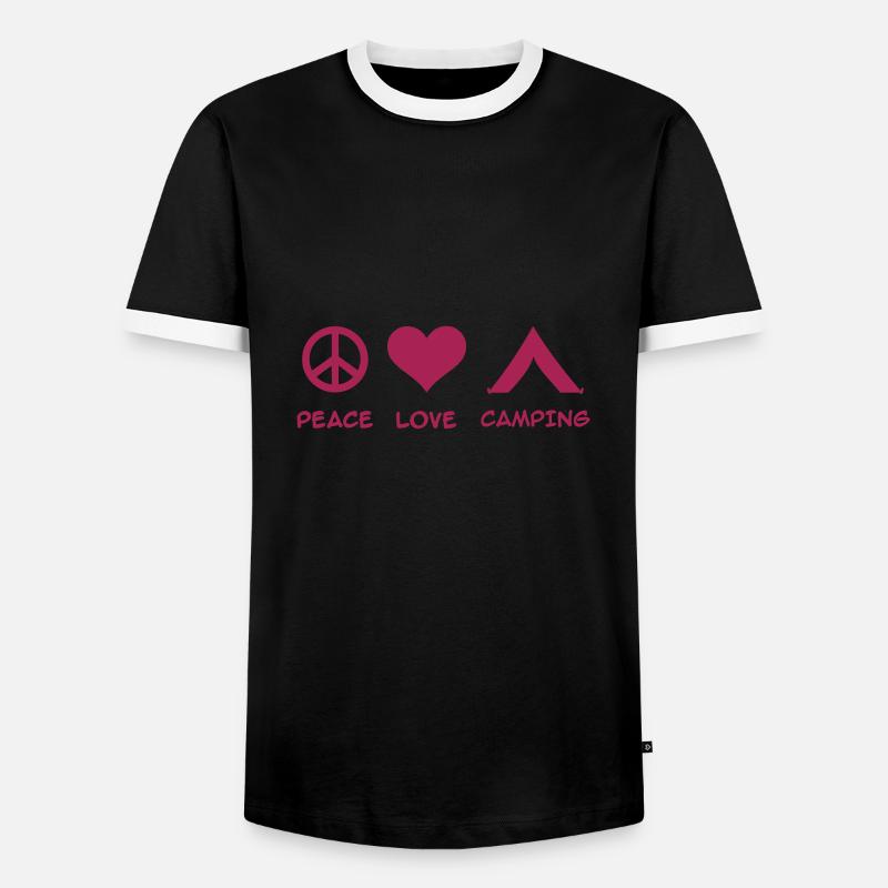 Camping - Männer Kontrast-T-Shirt - Schwarz/Weiß