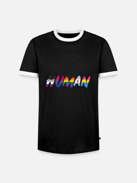 Human - Men's Ringer Shirt - black/white