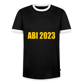 Abi 2023 - Männer Kontrast-T-Shirt - Schwarz/Weiß - Vorne - AI Model Female 172 light (172cm) & AI Model Male 178 light (178cm)