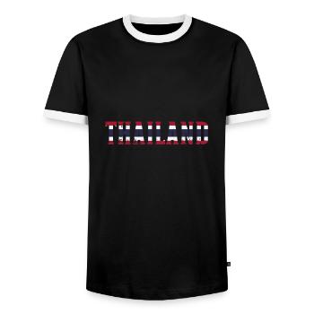 La Thaïlande - T-shirt contrasté Homme - noir/blanc - Devant - AI Model Female 172 light (172cm) & AI Model Male 178 light (178cm)