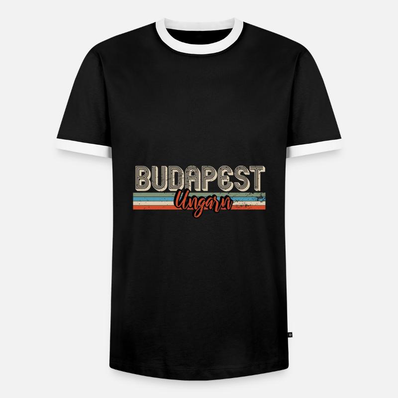 Budapest Ungarn - Männer Kontrast-T-Shirt - Schwarz/Weiß