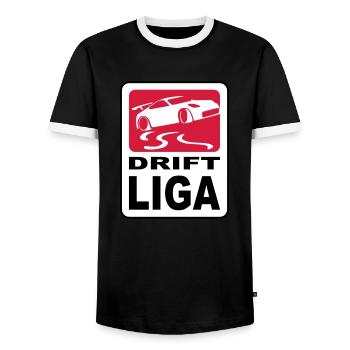 drift_liga14 - T-shirt contrasté Homme - noir/blanc - Devant - AI Model Female 172 light (172cm) & AI Model Male 178 light (178cm)