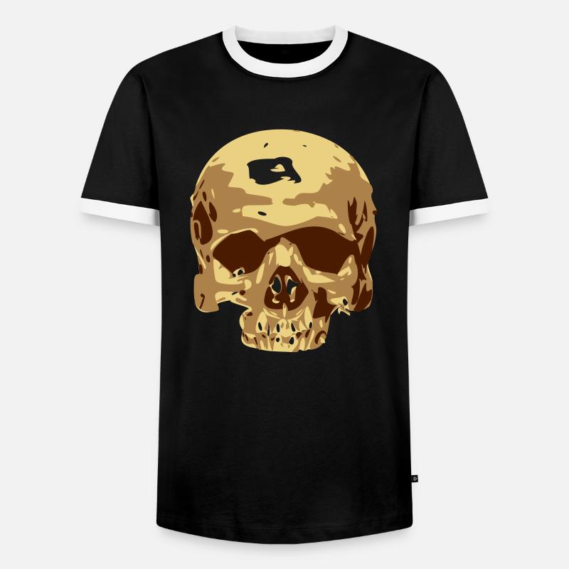 Skull /// /// vector skull - Men's Ringer Shirt - black/white