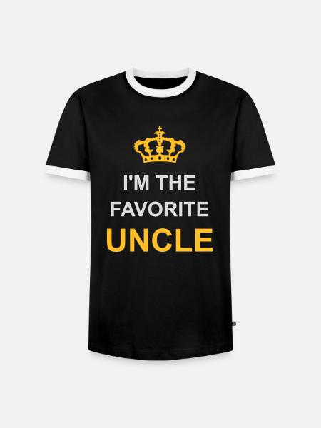 at The Favorite Uncle - Men's Ringer Shirt - black/white