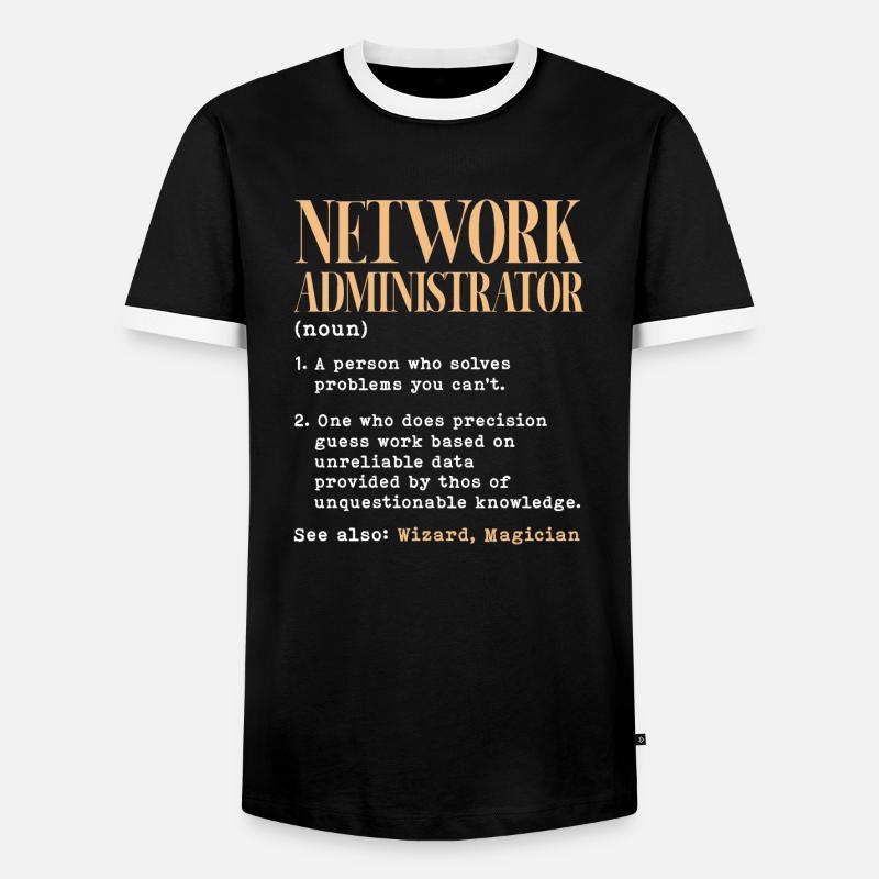 Network administrator Definition - Männer Kontrast-T-Shirt - Schwarz/Weiß