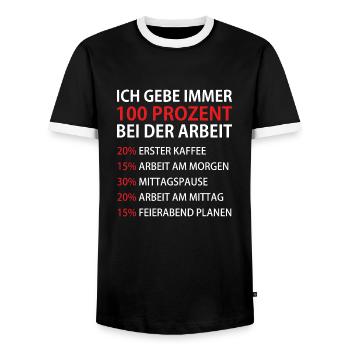 Work colleague colleague funny gift - Men's Ringer Shirt - black/white - Front - AI Model Female 172 light (172cm) & AI Model Male 178 light (178cm)