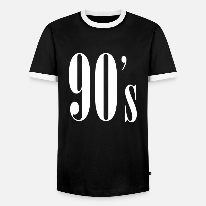 90s nineties - Men's Ringer Shirt - black/white