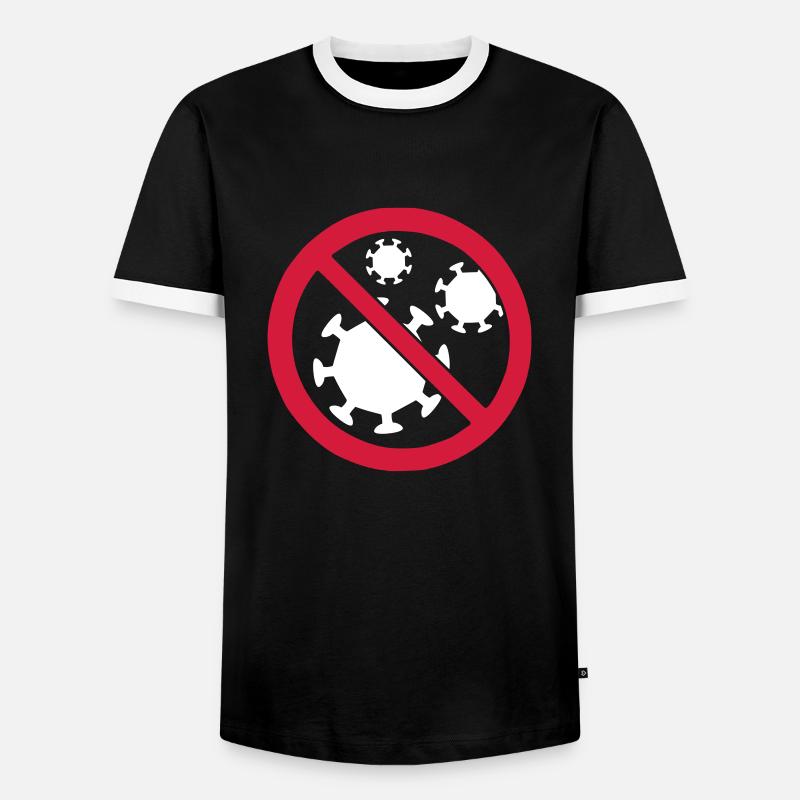 Virus - Männer Kontrast-T-Shirt - Schwarz/Weiß