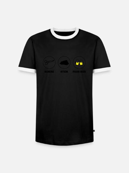 blockedName - Männer Kontrast-T-Shirt - Schwarz/Weiß