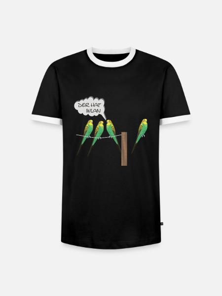 lustiges wlan - Männer Kontrast-T-Shirt - Schwarz/Weiß
