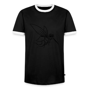 Mücke witzig stechen comic sonnenbrille - Männer Kontrast-T-Shirt - Schwarz/Weiß - Vorne - AI Model Female 172 light (172cm) & AI Model Male 178 light (178cm)