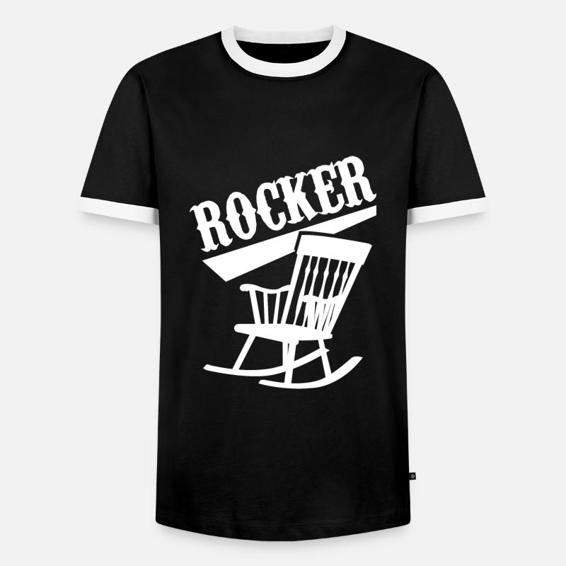 Wippe - Männer Kontrast-T-Shirt - Schwarz/Weiß