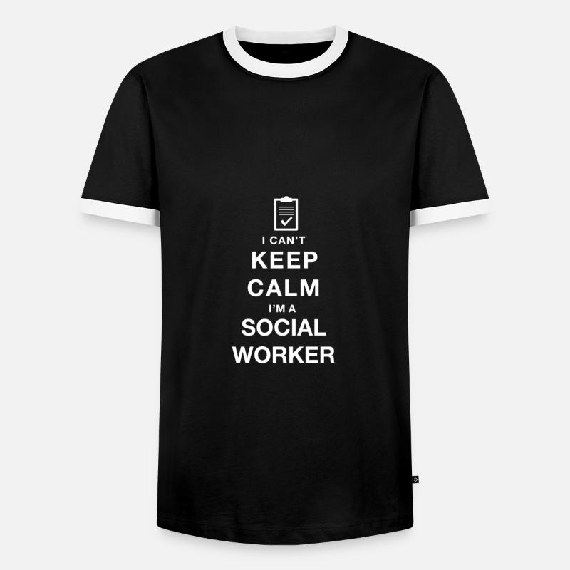 Ich Bin Ein Sozialarbeiter - Männer Kontrast-T-Shirt - Schwarz/Weiß