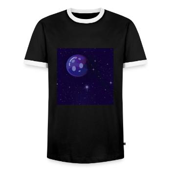 Neptune - T-shirt contrasté Homme - noir/blanc - Devant - AI Model Female 172 light (172cm) & AI Model Male 178 light (178cm)