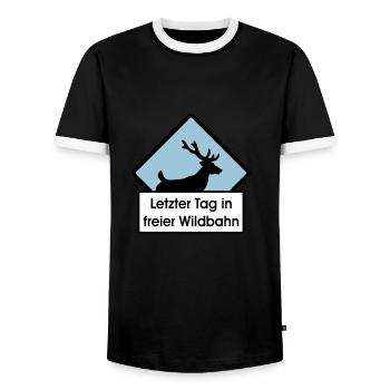Baccalauréat - T-shirt contrasté Homme - noir/blanc - Devant - AI Model Female 172 light (172cm) & AI Model Male 178 light (178cm)