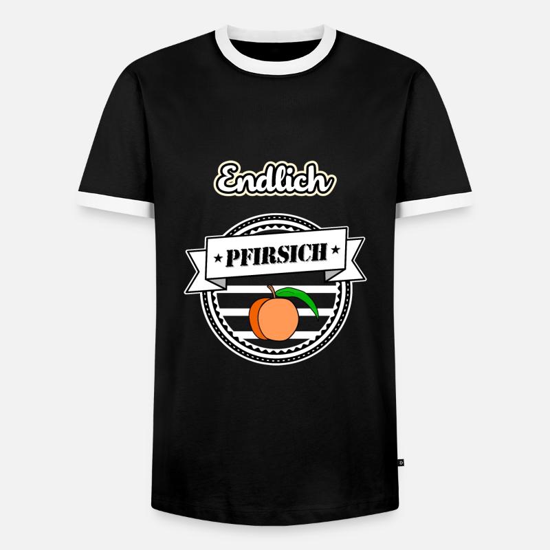 Endlich Pfirsich - 40 Vierzig sw - Männer Kontrast-T-Shirt - Schwarz/Weiß