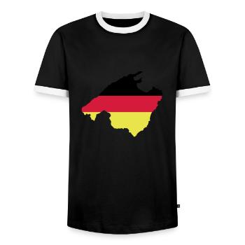 Mallorca - Männer Kontrast-T-Shirt - Schwarz/Weiß - Vorne - AI Model Female 172 light (172cm) & AI Model Male 178 light (178cm)