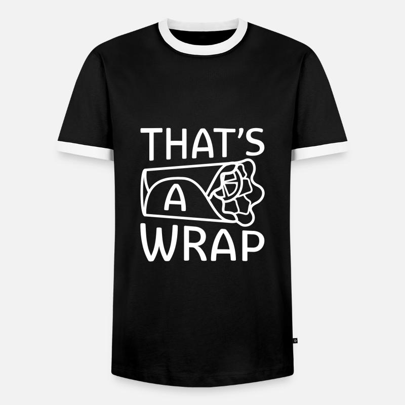 Das ist ein Wrap - Männer Kontrast-T-Shirt - Schwarz/Weiß