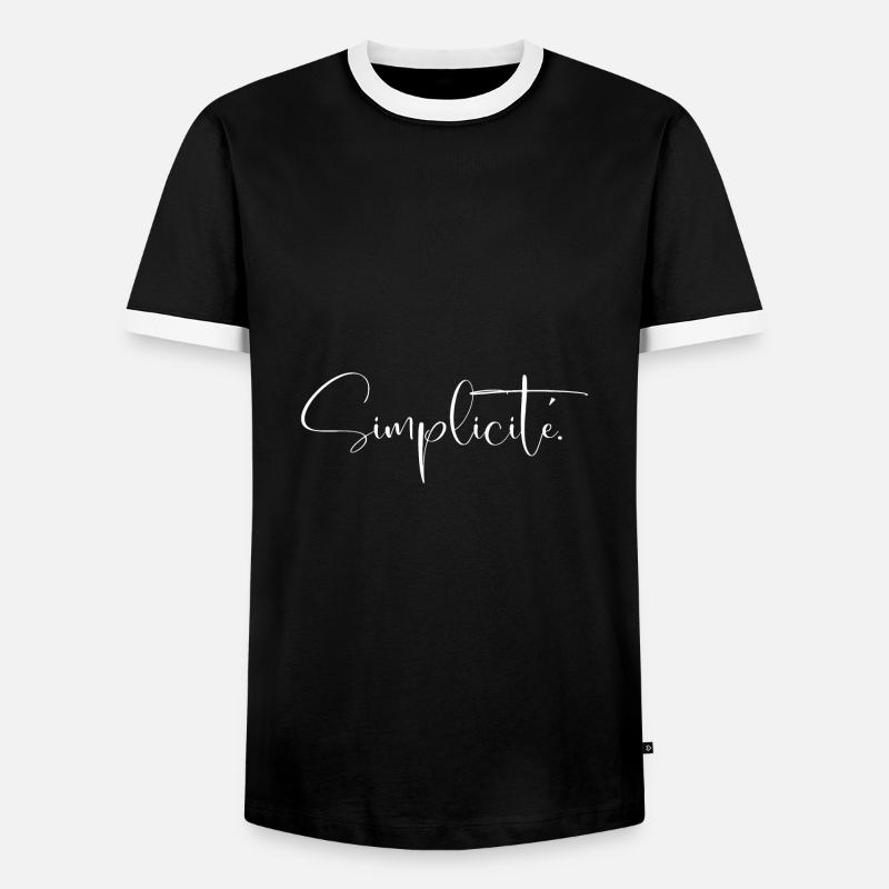 Simplicite - Men's Ringer Shirt - black/white
