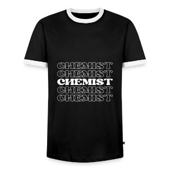 Wissenschaftler Forscher Wissenschaftler Forschungsexperte - Männer Kontrast-T-Shirt - Schwarz/Weiß - Vorne - AI Model Female 172 light (172cm) & AI Model Male 178 light (178cm)