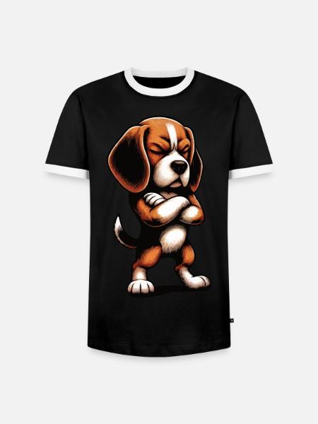 Beagle Beaglebesitzer Beagleliebhaber Beaglefan - Männer Kontrast-T-Shirt - Schwarz/Weiß