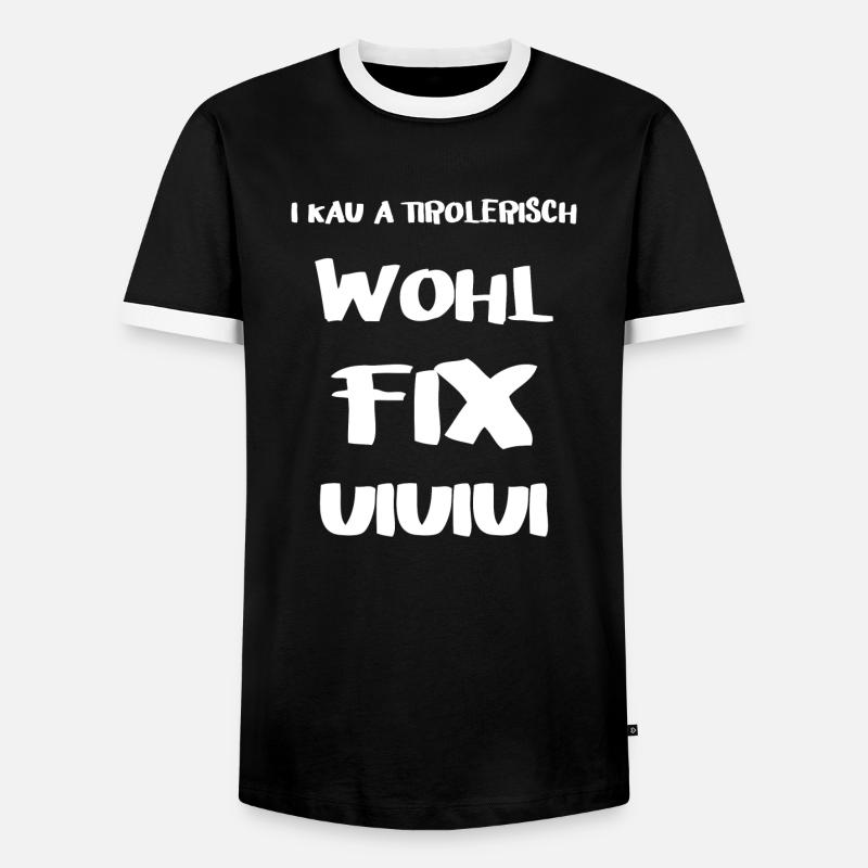 Tyrolean - Men's Ringer Shirt - black/white