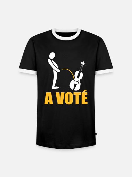 A voté - T-shirt contrasté Homme - noir/blanc