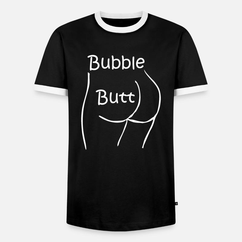Bubble butt - Männer Kontrast-T-Shirt - Schwarz/Weiß