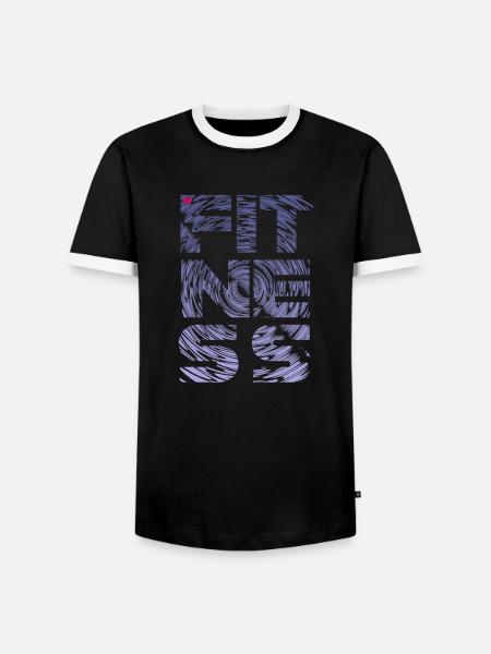 FITNESS storm II - Männer Kontrast-T-Shirt - Schwarz/Weiß