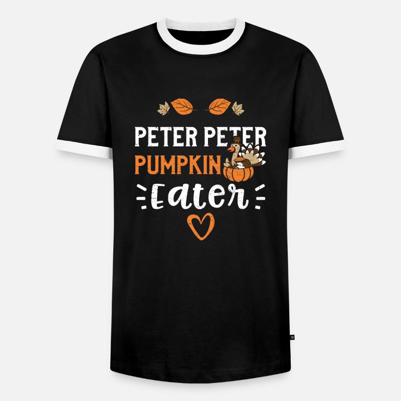 Peter Peter Pumpkin Eater - Men's Ringer Shirt - black/white