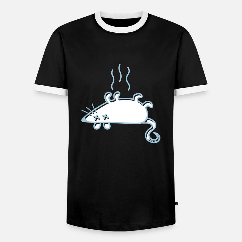A Dead Mouse - Men's Ringer Shirt - black/white