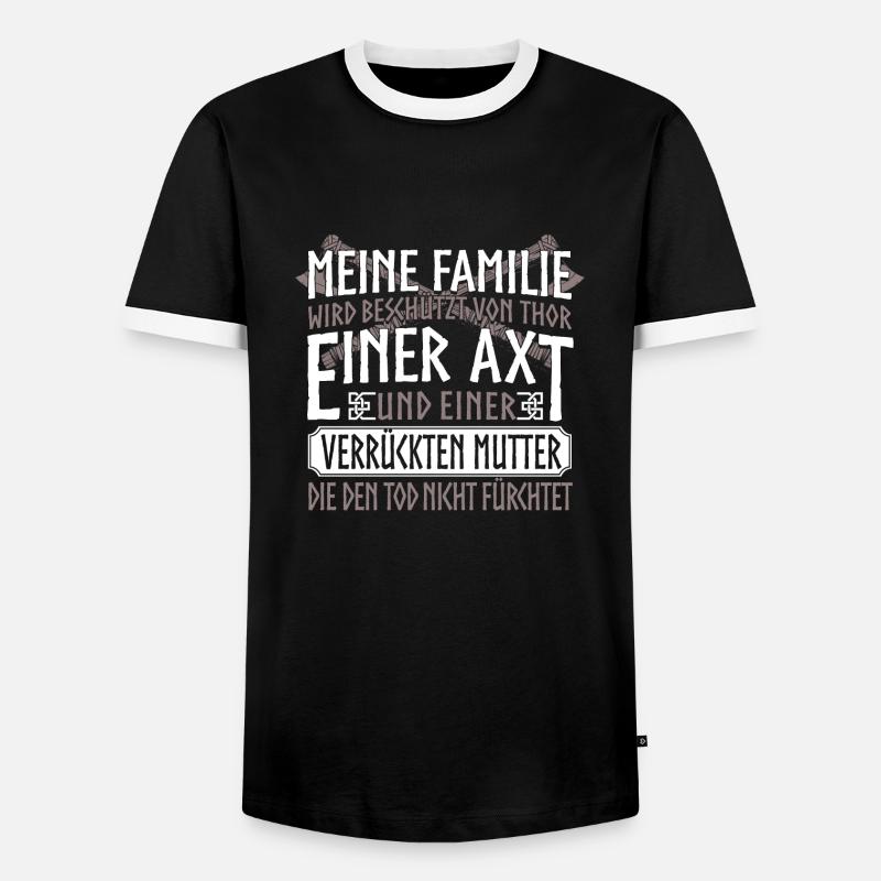 Wikinger - Thor - Männer Kontrast-T-Shirt - Schwarz/Weiß