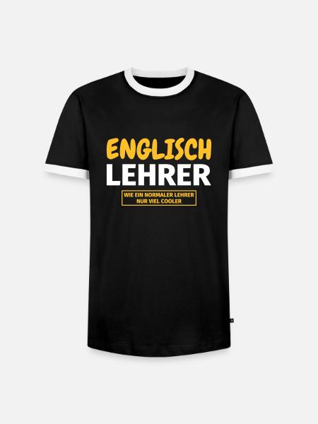 Englischlehrer Geschenk - Männer Kontrast-T-Shirt - Schwarz/Weiß