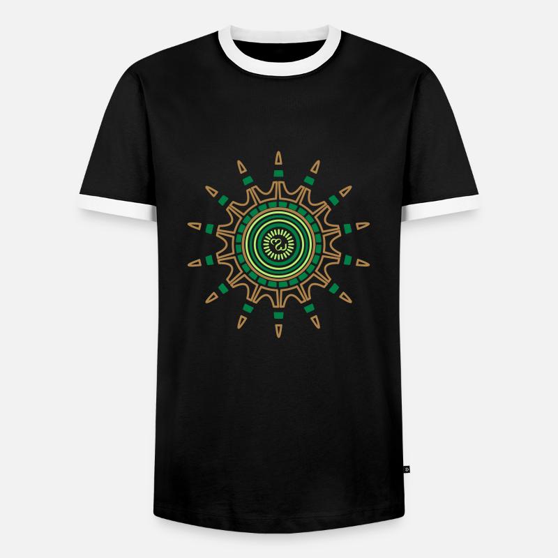 Mindwave Sun - Männer Kontrast-T-Shirt - Schwarz/Weiß