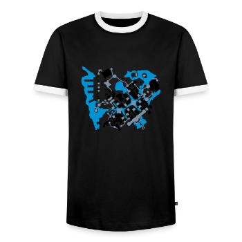 stormwind - Männer Kontrast-T-Shirt - Schwarz/Weiß - Vorne - AI Model Female 172 light (172cm) & AI Model Male 178 light (178cm)