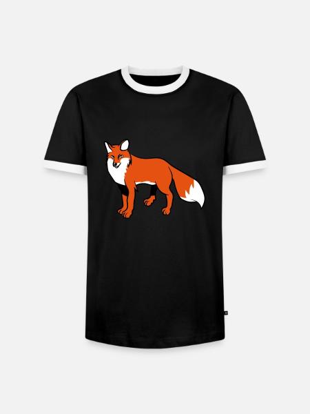 fox - Men's Ringer Shirt - black/white