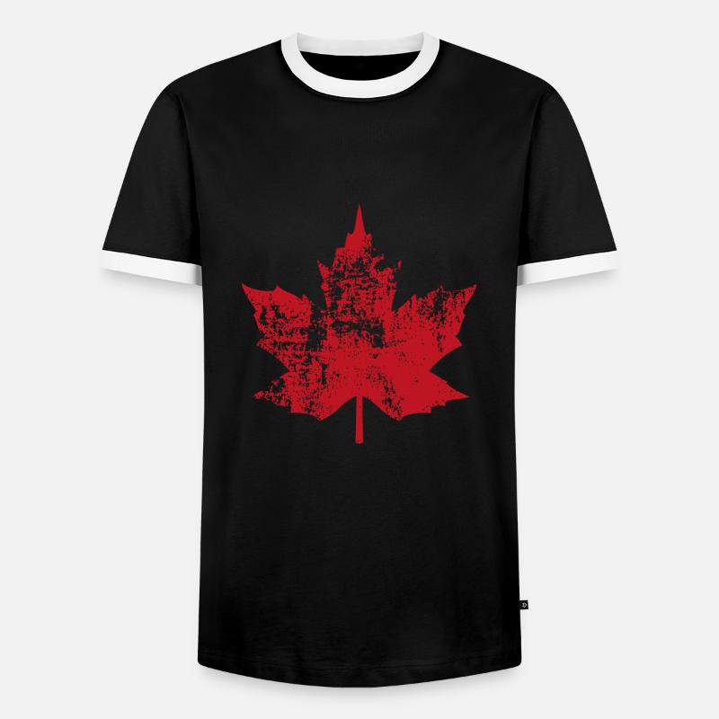 Maple - Men's Ringer Shirt - black/white